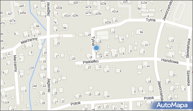 Bielsko-Biała, Tylna, 23, mapa Bielsko-Białej