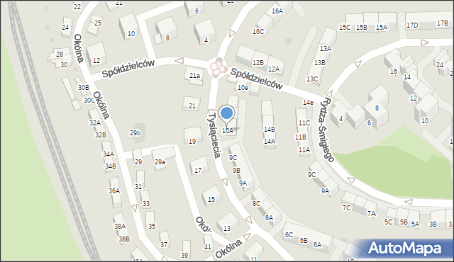 Bytom, Tysiąclecia, 10A, mapa Bytomia