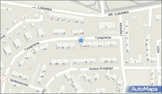 Bytom, Tysiąclecia, 22/6, mapa Bytomia