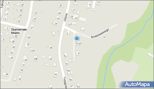 Ciężkowice, Tysiąclecia, 7, mapa Ciężkowice