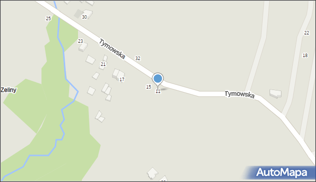 Czchów, Tymowska, 11, mapa Czchów