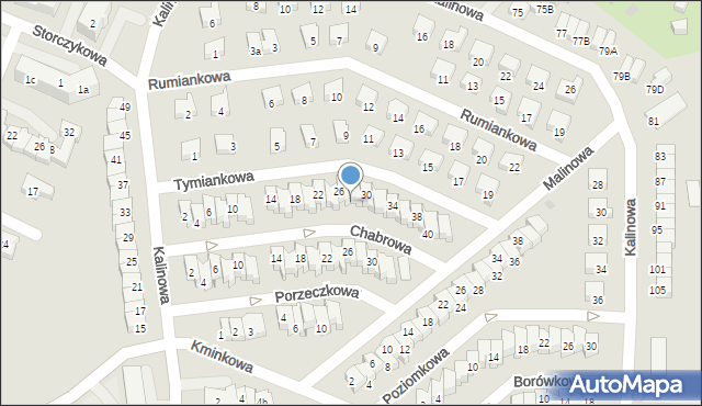 Gdańsk, Tymiankowa, 28, mapa Gdańska