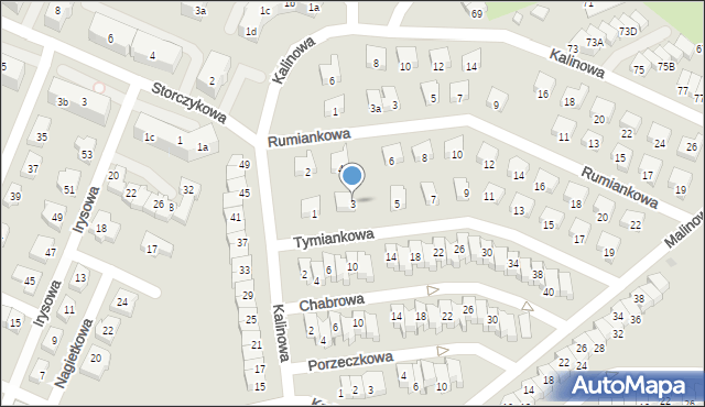 Gdańsk, Tymiankowa, 3, mapa Gdańska