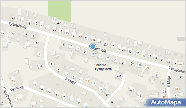 Gorzkowice, Tysiąclecia, 16, mapa Gorzkowice