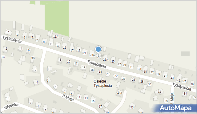 Gorzkowice, Tysiąclecia, 23, mapa Gorzkowice