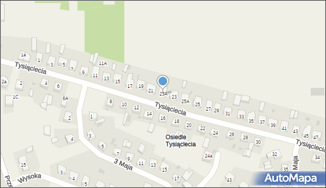 Gorzkowice, Tysiąclecia, 23A, mapa Gorzkowice