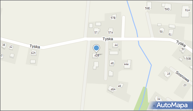 Gostyń, Tyska, 42B, mapa Gostyń