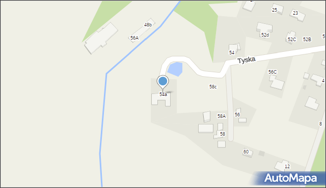 Gostyń, Tyska, 54a, mapa Gostyń