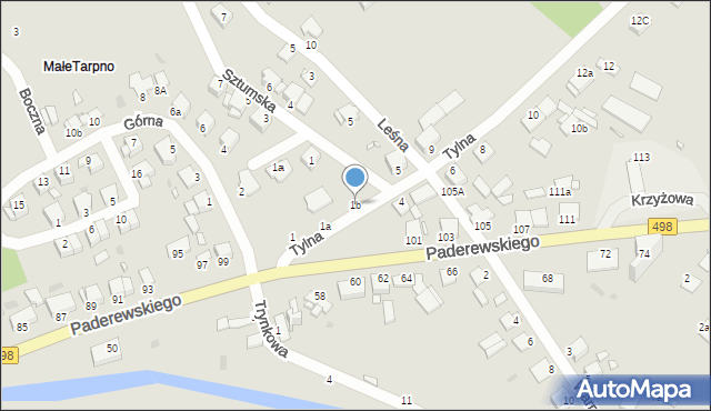 Grudziądz, Tylna, 1b, mapa Grudziądza