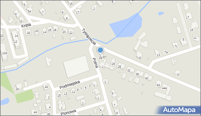 Janowiec Wielkopolski, Tysiąclecia, 24, mapa Janowiec Wielkopolski