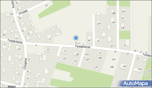 Jastkowice, Tysiąclecia, 11, mapa Jastkowice