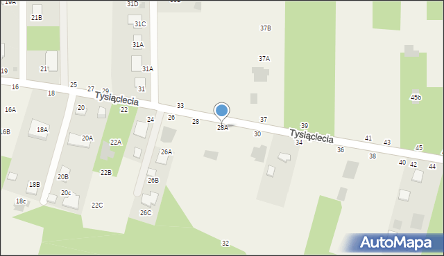 Jastkowice, Tysiąclecia, 28A, mapa Jastkowice