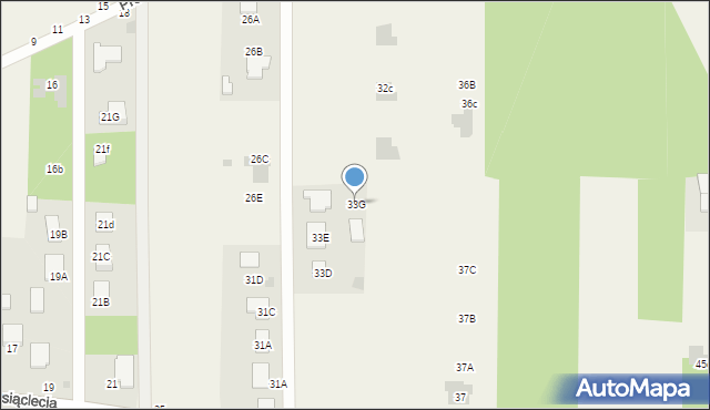 Jastkowice, Tysiąclecia, 33G, mapa Jastkowice