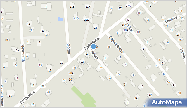 Jedlnia-Letnisko, Tysiąclecia, 34A, mapa Jedlnia-Letnisko