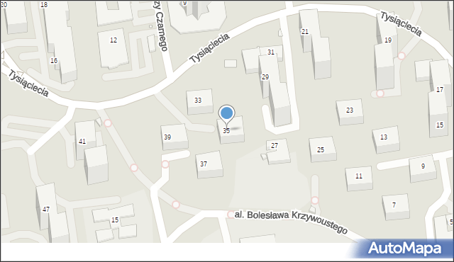 Katowice, Tysiąclecia, 35, mapa Katowic