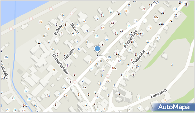 Kazimierz Dolny, Tyszkiewicza Tadeusza, dr., 5, mapa Kazimierz Dolny