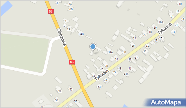 Knyszyn, Tykocka, 34B, mapa Knyszyn