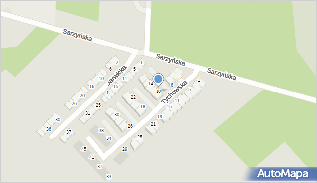 Koszalin, Tychowska, 10, mapa Koszalina