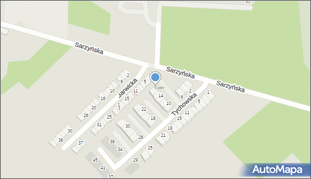 Koszalin, Tychowska, 16, mapa Koszalina