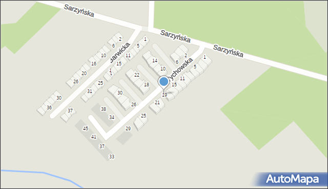 Koszalin, Tychowska, 19, mapa Koszalina