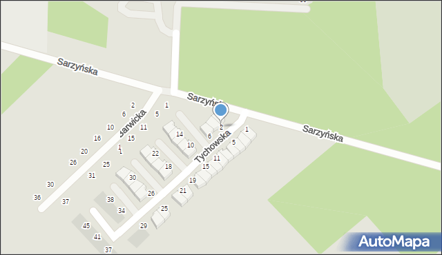 Koszalin, Tychowska, 2, mapa Koszalina