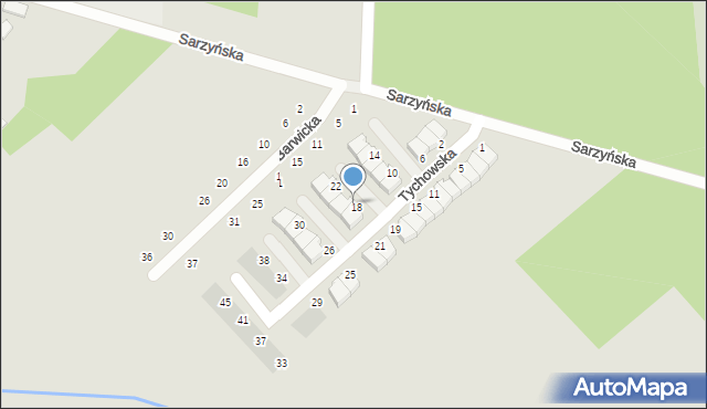 Koszalin, Tychowska, 20, mapa Koszalina