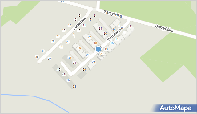 Koszalin, Tychowska, 23, mapa Koszalina