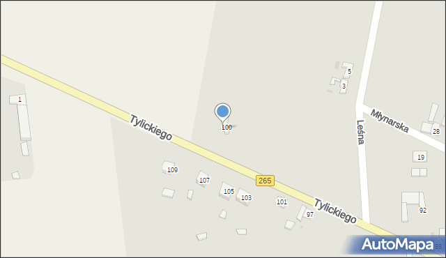 Kowal, Tylickiego, 100a, mapa Kowal