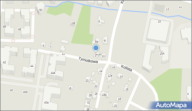 Kraków, Tymotkowa, 17, mapa Krakowa