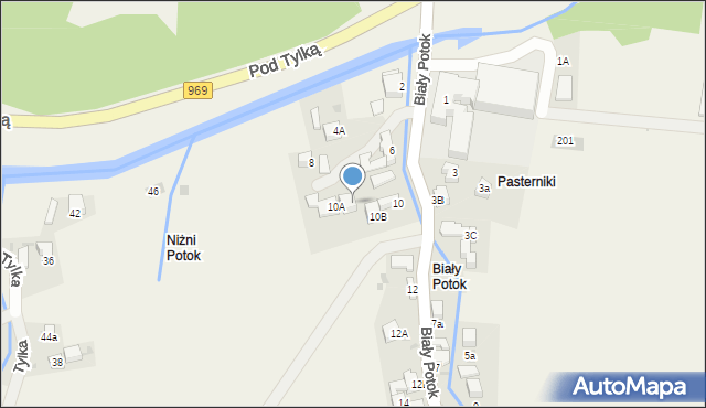 Krościenko nad Dunajcem, Tylka, 10c, mapa Krościenko nad Dunajcem