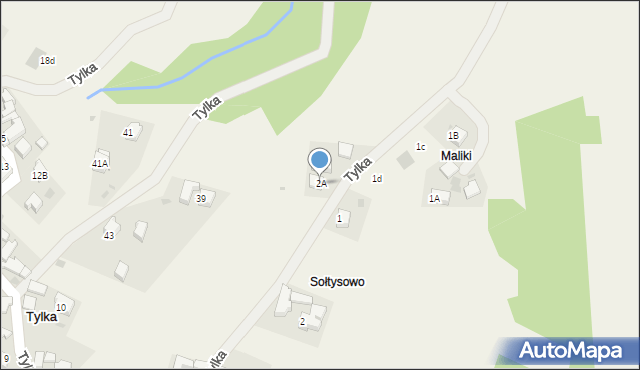 Krościenko nad Dunajcem, Tylka, 2A, mapa Krościenko nad Dunajcem