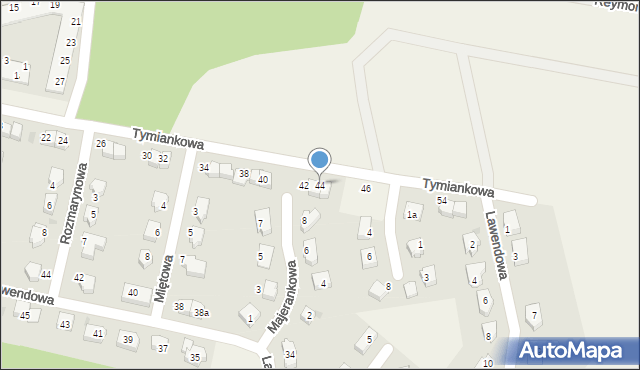 Krzeptów, Tymiankowa, 44, mapa Krzeptów