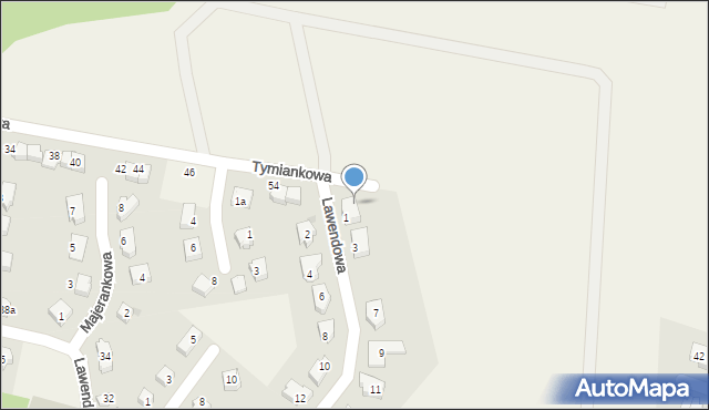 Krzeptów, Tymiankowa, 58, mapa Krzeptów