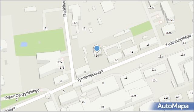 Łódź, Tymienieckiego Wincentego, ks. bp., 10, mapa Łodzi