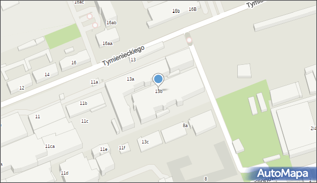 Łódź, Tymienieckiego Wincentego, ks. bp., 13b, mapa Łodzi