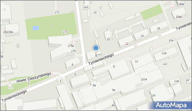 Łódź, Tymienieckiego Wincentego, ks. bp., 8, mapa Łodzi