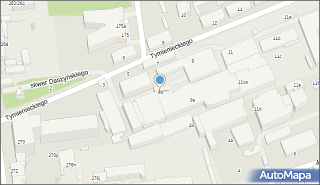 Łódź, Tymienieckiego Wincentego, ks. bp., 9b, mapa Łodzi