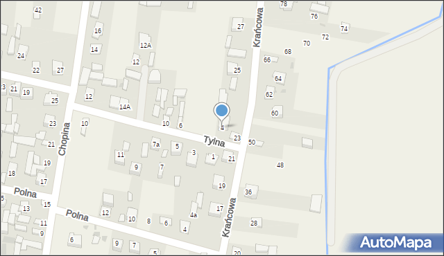 Markuszów, Tylna, 4, mapa Markuszów