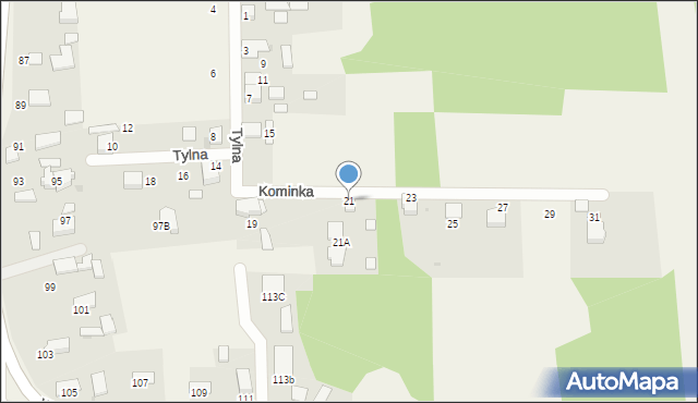 Nowa Wieś Tworoska, Tylna, 21, mapa Nowa Wieś Tworoska