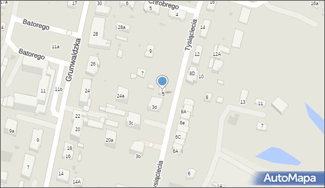 Nowe Miasto Lubawskie, Tysiąclecia, 5, mapa Nowe Miasto Lubawskie