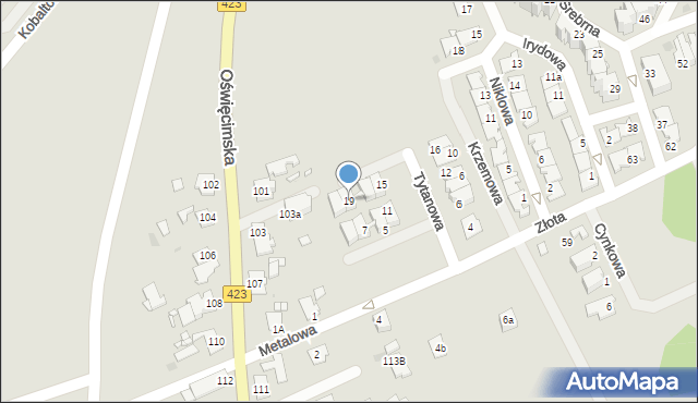 Opole, Tytanowa, 19, mapa Opola