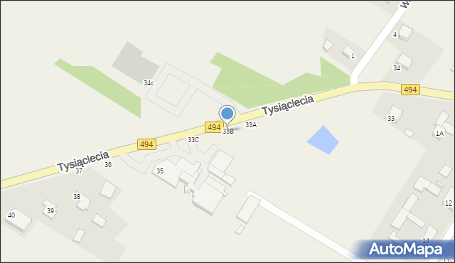 Panki, Tysiąclecia, 33B, mapa Panki