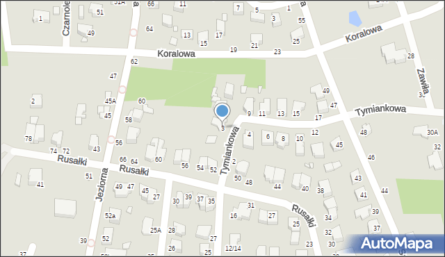Piotrków Trybunalski, Tymiankowa, 3, mapa Piotrków Trybunalski
