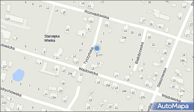 Poznań, Tyczyńska, 9, mapa Poznania