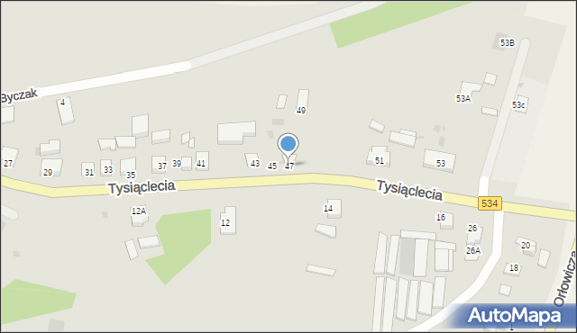 Radzyń Chełmiński, Tysiąclecia, 47, mapa Radzyń Chełmiński