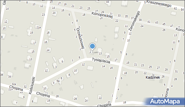 Rejowiec Fabryczny, Tysiąclecia, 11, mapa Rejowiec Fabryczny