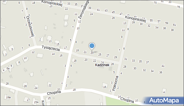 Rejowiec Fabryczny, Tysiąclecia, 23, mapa Rejowiec Fabryczny