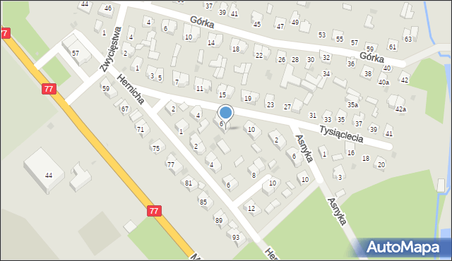 Rudnik nad Sanem, Tysiąclecia, 8, mapa Rudnik nad Sanem