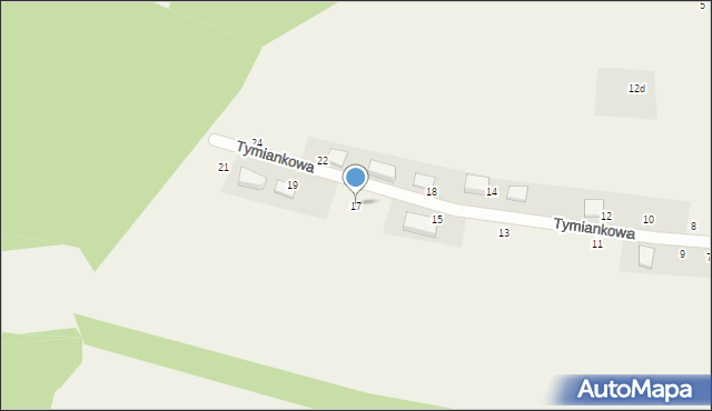 Samociążek, Tymiankowa, 17, mapa Samociążek