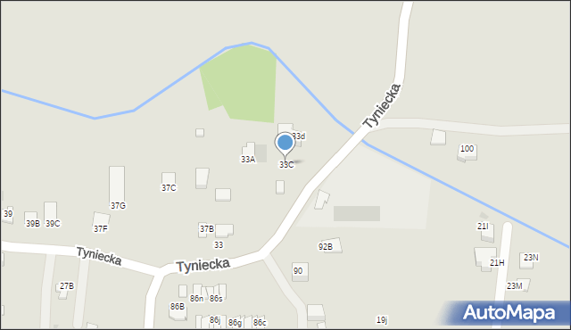 Skawina, Tyniecka, 33C, mapa Skawina